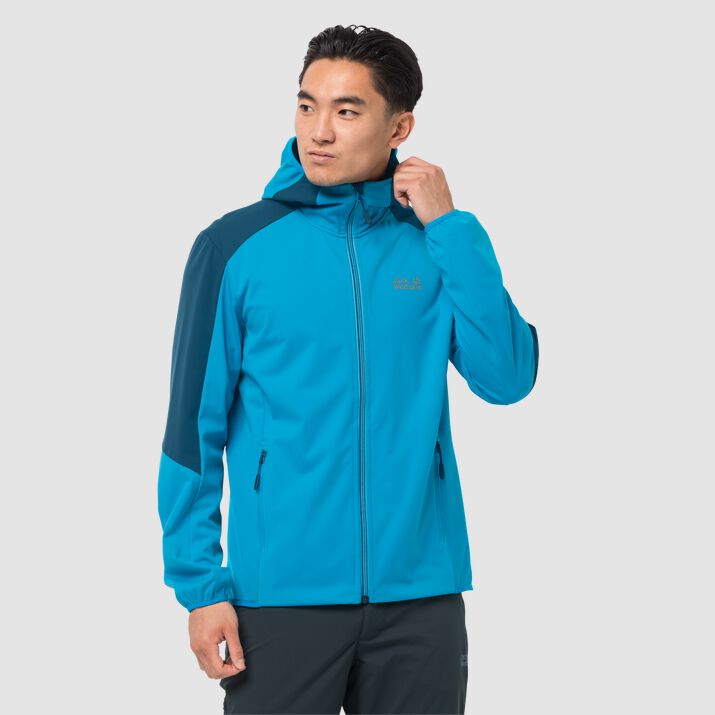 Chamarra Cortavientos Jack Wolfskin Go Hike Hombre Azules Mexico-4381721